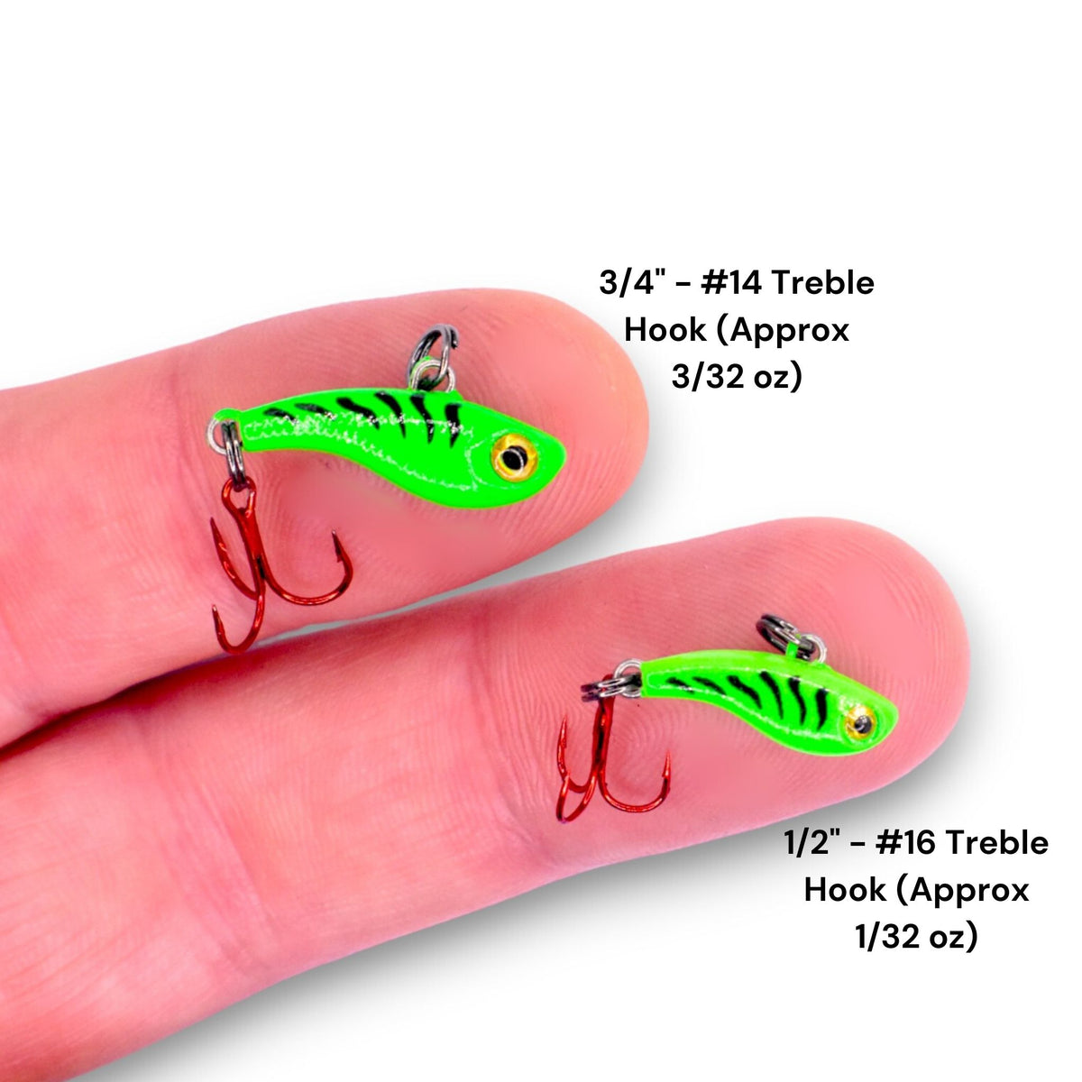 TUNGSTEN T-RIP GREEN TIGER GLOW MINI VIBE BAIT – Kenders Outdoors