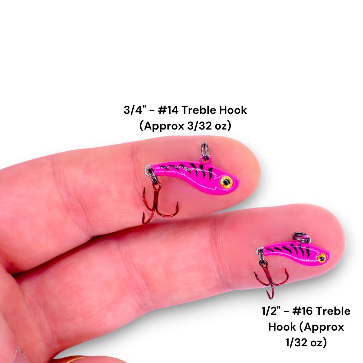 Rapala Jigging Rap 03 - Pink Tiger UV Fishing Lure For Ice Fishing & Vertical Jigging, Realistic Action