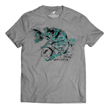 LARGEMOUTH BASS SPECIES T-SHIRT HEATHER GREY - Kenders Outdoors