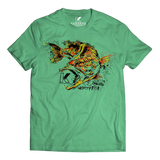 LARGEMOUTH BASS SPECIES T-SHIRT HEATHER GREEN - Kenders Outdoors
