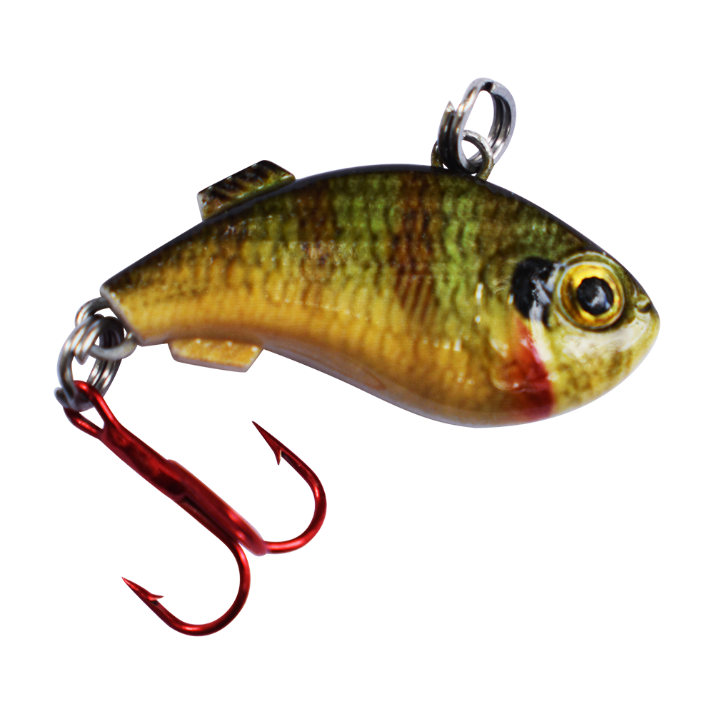 Kenders Outdoors Tungsten T-Rip Mini Vibe Bait, Rainbow Trout, 3/4in