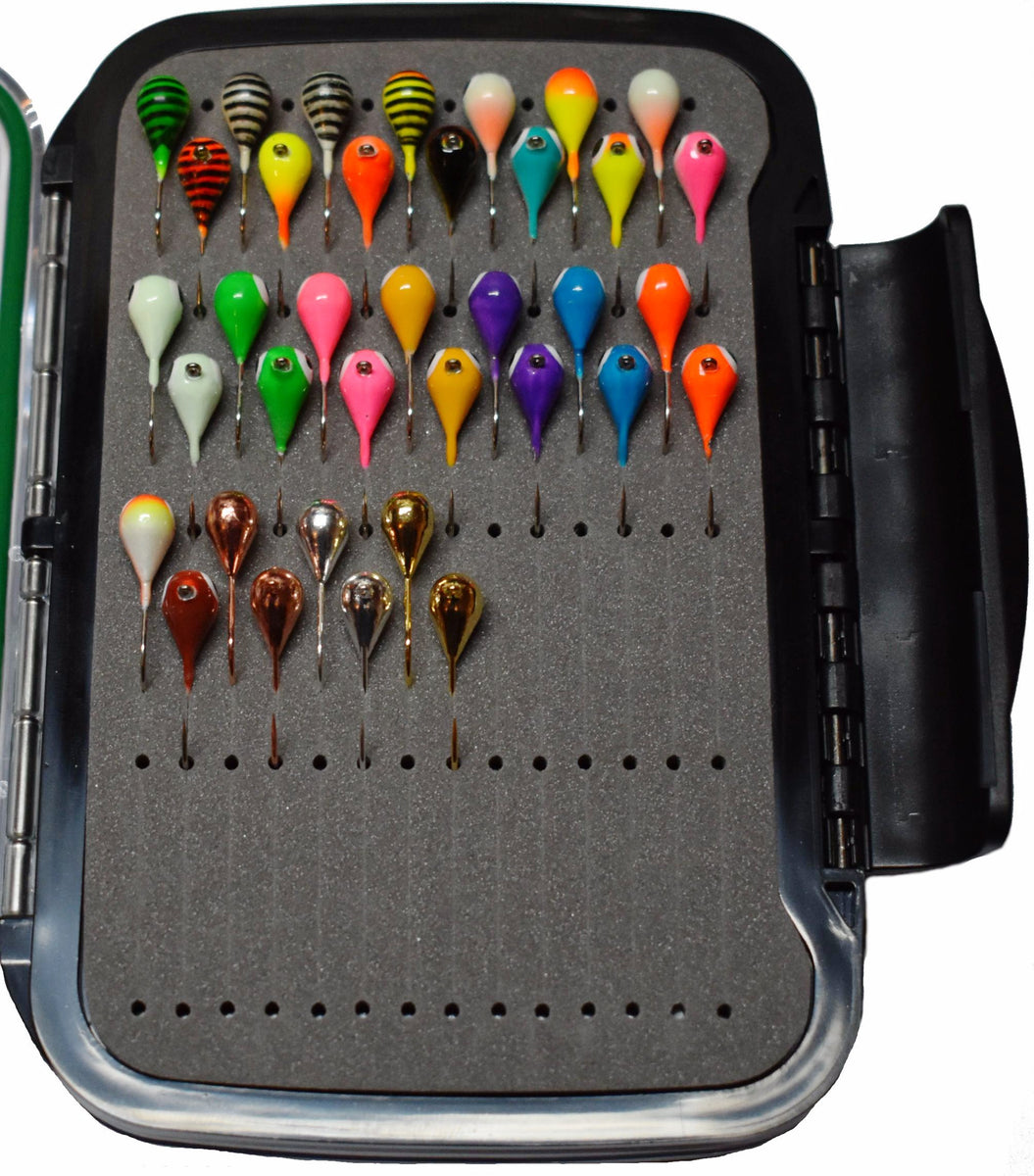JIGEN  36 PIECE TUNGSTEN JIG SET (6mm - #8 Hook) WITH LARGE PREMIUM BOX