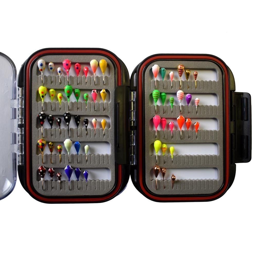 Scatola Premium Con Ninfe Jig Francesi | Ganci Con Testa In Tungsteno Taglia 12-14 Per Pesca A Mosca - Foto 3