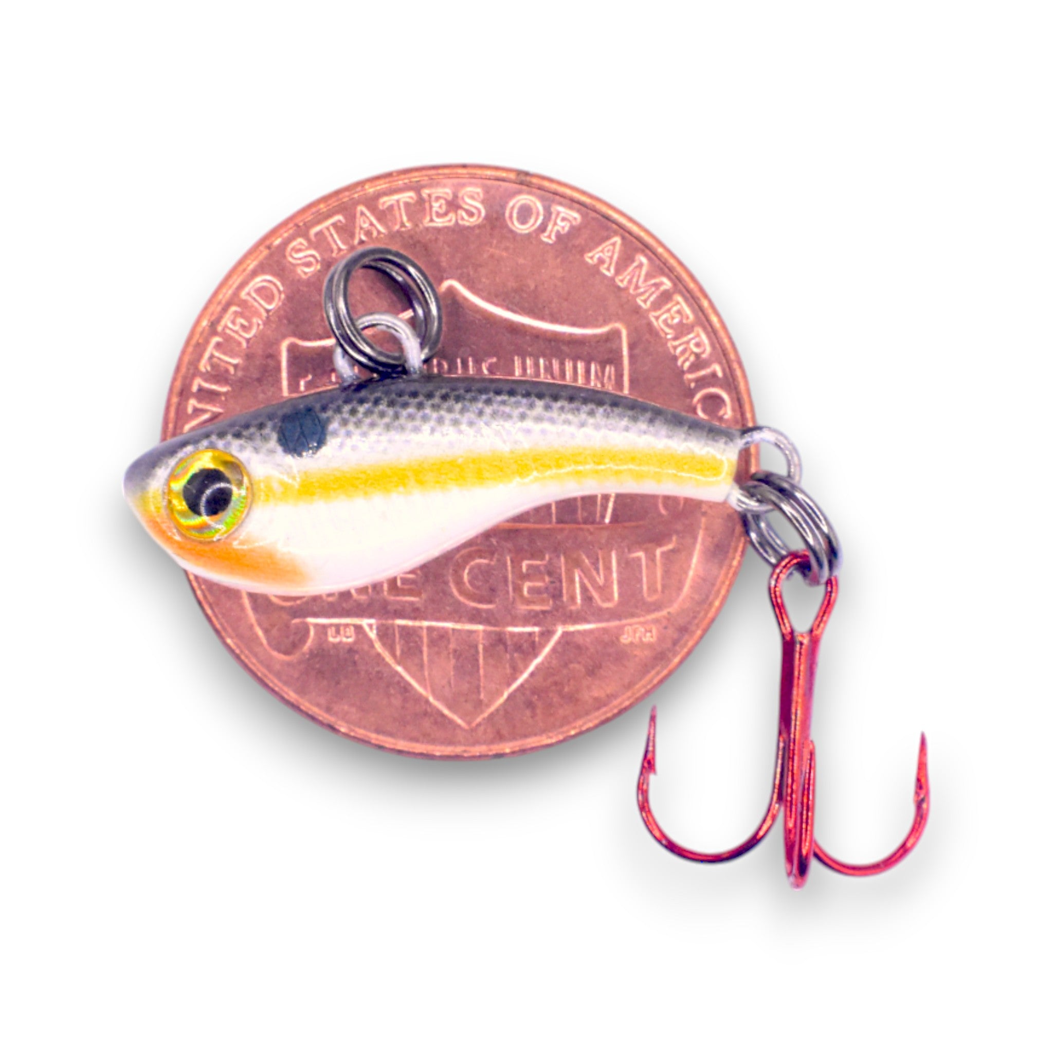 3x22 5mm tritium fishing lure T-Rip 3/4" Tungsten Mini Vibe Bait by Kenders Fry