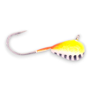 fine hook fishing plugs CHARTREUSE PEARL STRIPE GLOW TUNGSTEN JIG (1/64th oz) 3mm