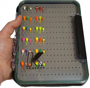36 PIECE BRIGHT UV LARGE HOOK TUNGSTEN JIG SET WITH LARGE PAD BOX