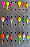 36 PIECE BRIGHT UV LARGE HOOK TUNGSTEN JIG SET WITH LARGE PAD BOX - Kenders Outdoors