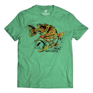 LARGEMOUTH BASS SPECIES T-SHIRT HEATHER GREEN - Kenders Outdoors