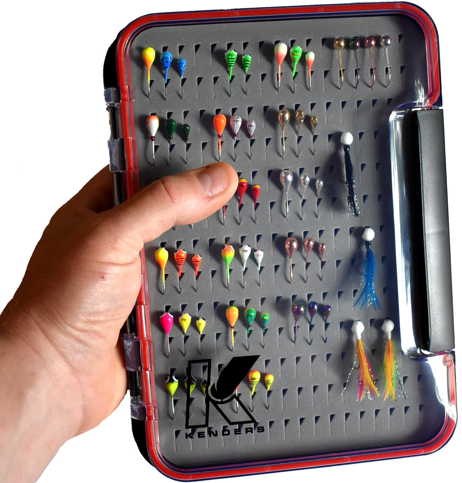 ice jig tackle box LARGE DOUBLE SIDED PAD / WATERPROOF JIG BOX – Kenders Outdoors