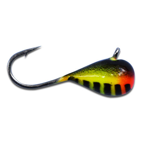 ORANGE/YELLOW BLACK STRIPE GLOW TUNGSTEN JIG - Kenders Outdoors