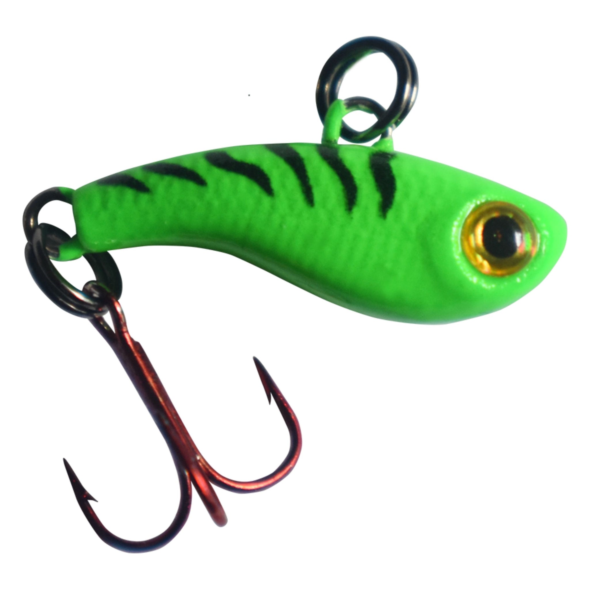 Kenders Tungsten T-Rip Mini Vibe Bait - 1/2 - Green Tiger Glow