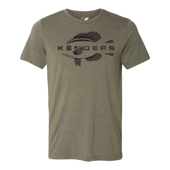 KENDERS GRAPHIC T-SHIRT OLIVE GREEN/BLACK - Kenders Outdoors