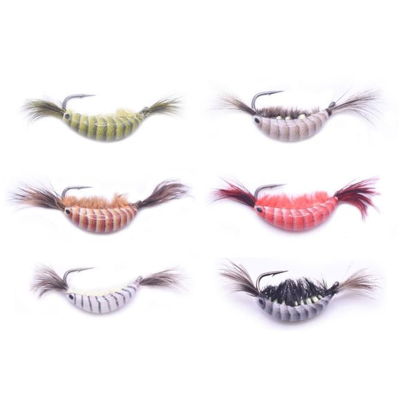 6 PACK - TUNGSTEN NATURAL SHRIMP