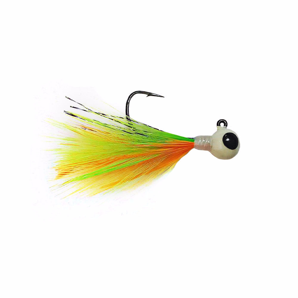 chucks jigger fishing lure Kenders TUNGSTEN FEATHER JIG 1/16 oz / FIRETIGER