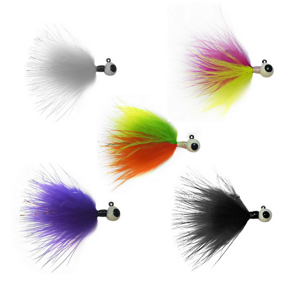 TUNGSTEN MARABOU JIGS (5 PACK) - Kenders Outdoors