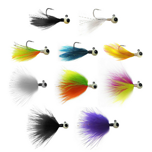 TUNGSTEN FEATHER/MARABOU MASTER SET (10 JIGS)