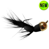 BLACK/GOLD TUNGSTEN AKUA JIG FLARE - Kenders Outdoors