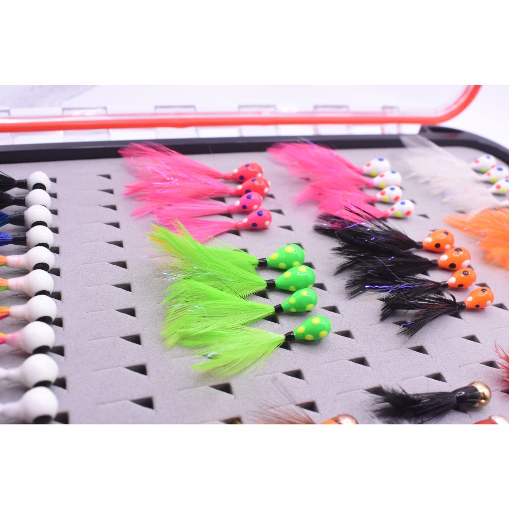 47 Piece Summer Crappie Jig Kit with Large Pad Box 47 Piece Summer Crappie Jig Kit with Large Pad Box