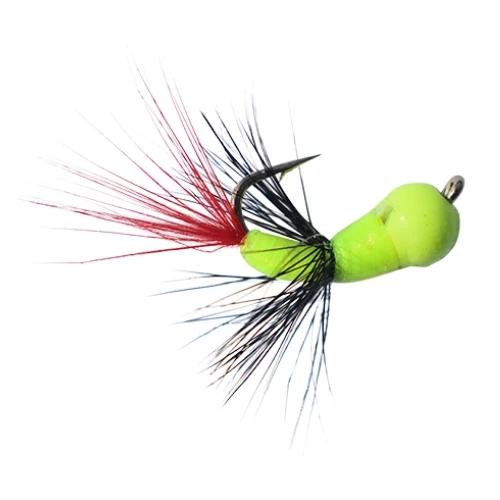CHARTREUSE/RED TUNGSTEN AKUA JIG FLARE - Kenders Outdoors