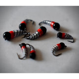 BLACK RED WHITE TUNGSTEN AKUA JIG SKUD