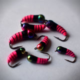 METALLIC RAINBOW PINK TUNGSTEN AKUA JIG SKUD