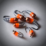 METALLIC COPPER ORANGE WHITE TUNGSTEN AKUA JIG SKUD
