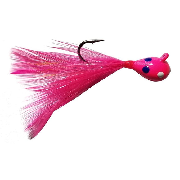 TUNGSTEN WONDER FEATHER JIG - GLOW PINK WONDERBREAD/PINK FEATHER